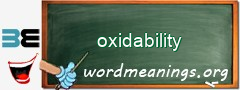 WordMeaning blackboard for oxidability